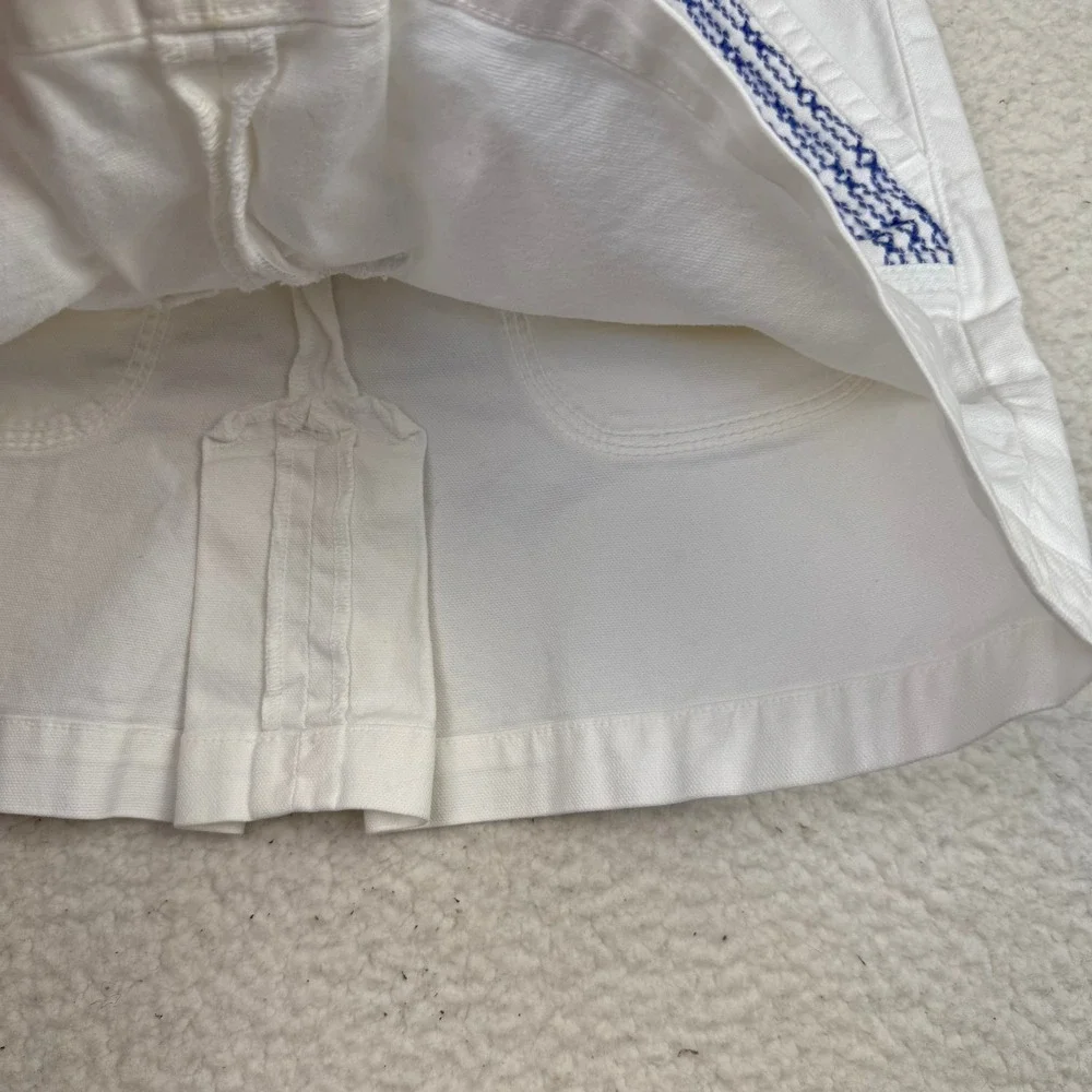 Citizens of Humanity Skirt Womens‎ 27 White Embroidered Pockets Pleats USA